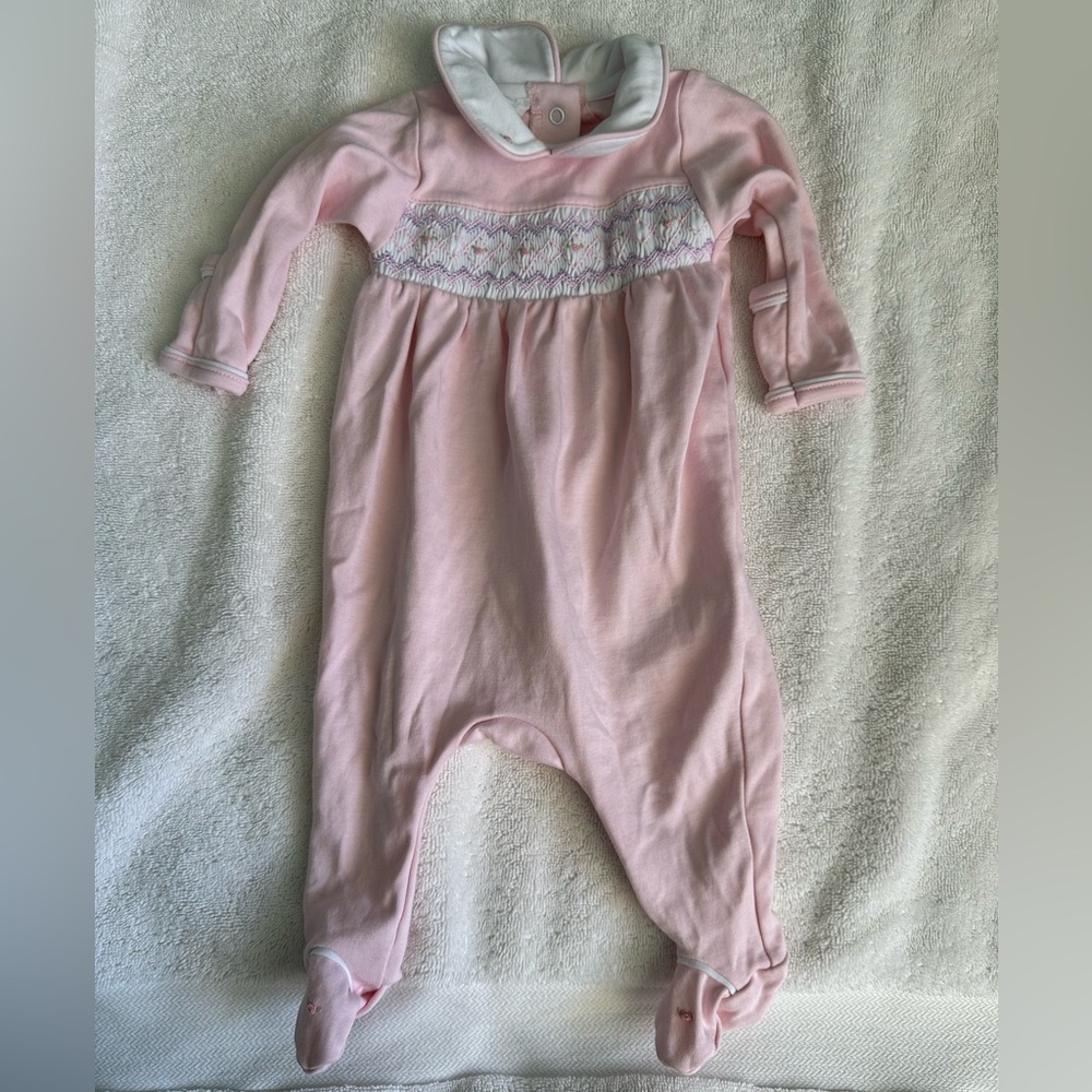 Magnolia Pink Baby Footie One Piece